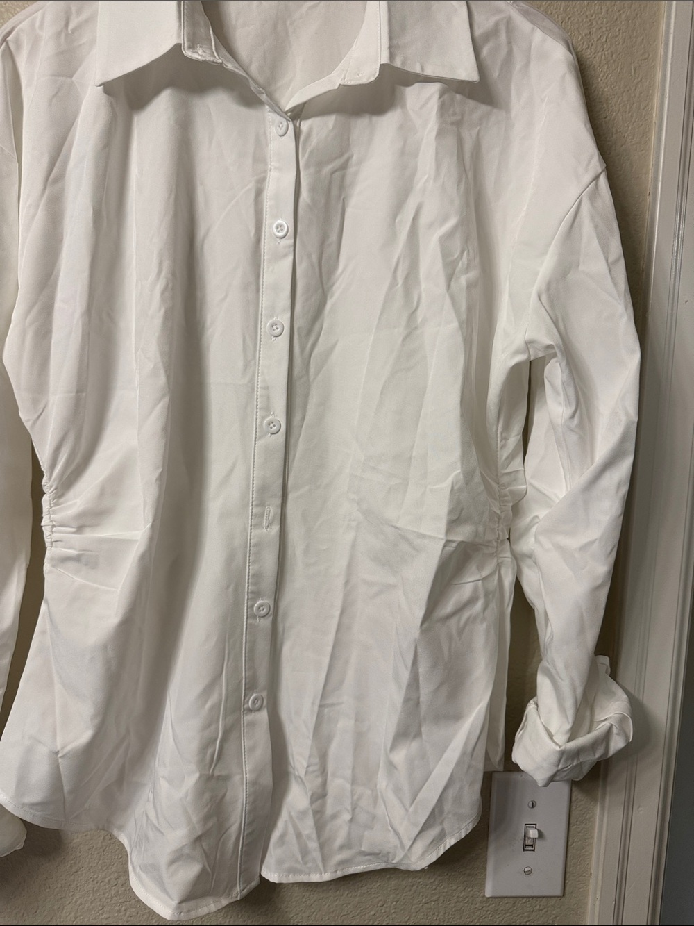 Classic White Men's Button-Down Shirt
